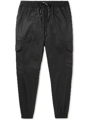 Brioni - Tapered Wool and Cashmere-Blend Flannel Drawstring Cargo Trousers