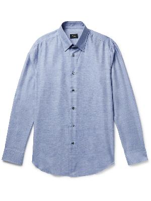 Brioni - Cotton and Cashmere-Blend Chambray Shirt
