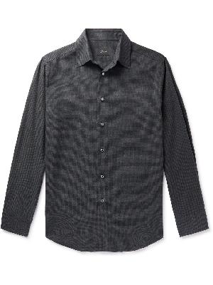 Brioni - Houndstooth Cotton and Cashmere-Blend Shirt