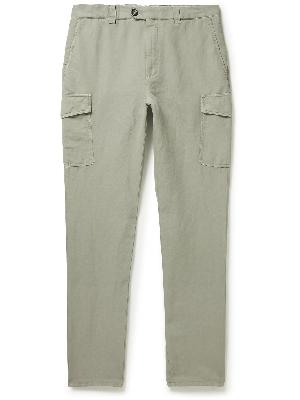 Brunello Cucinelli - Tapered Linen and Cotton-Blend Canvas Cargo Trousers