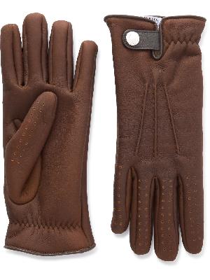 Brunello Cucinelli - Leather-Trimmed Shearling Gloves