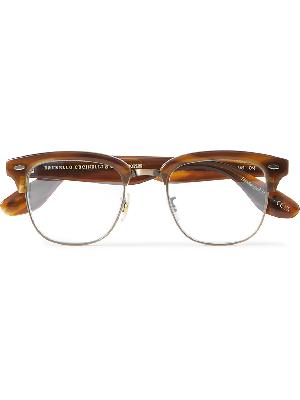 Brunello Cucinelli - Oliver Peoples Capannelle D-Frame Acetate and Silver-Tone Optical Glasses
