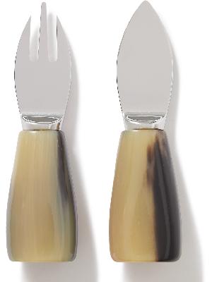 Brunello Cucinelli - Horn and Stainless Steel Set of Two Cheese Knives
