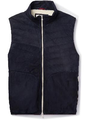 Brunello Cucinelli - Quilted Suede Down Gilet
