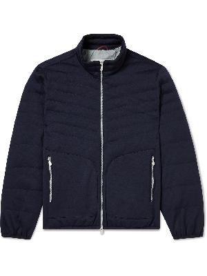 Brunello Cucinelli - Quilted Virgin Wool and Cashmere-Blend Down Bomber Jacket