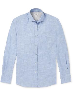 Brunello Cucinelli - Slim-Fit Spread-Collar Cotton-Chambray Shirt