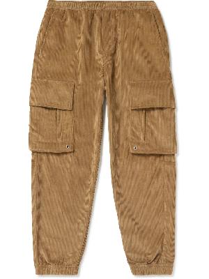 Burberry - Javier Tapered Cotton-Corduroy Cargo Trousers