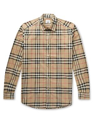 Burberry - Checked Cotton-Poplin Shirt