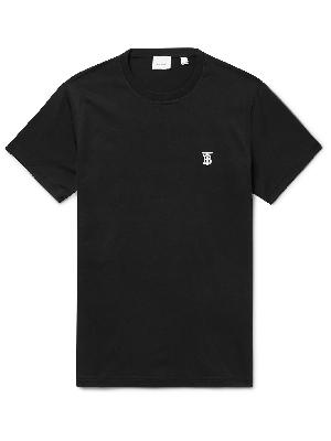Burberry - Logo-Embroidered Cotton-Jersey T-Shirt