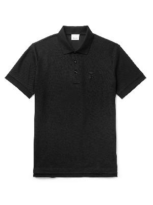 Burberry - Slim-Fit Logo-Embroidered Cotton-Piqué Polo Shirt