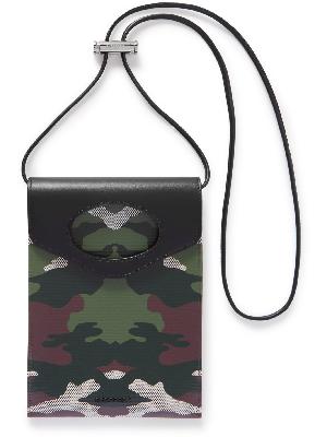 Burberry - Camouflage-Print E-Canvas and Leather Pouch with Lanyard