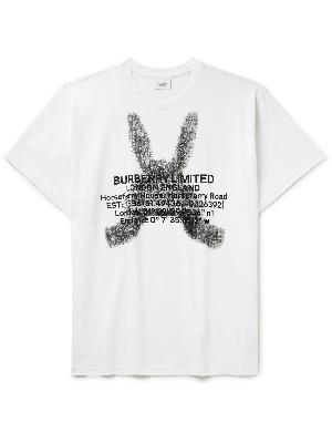 Burberry - Printed Cotton-Jersey T-Shirt