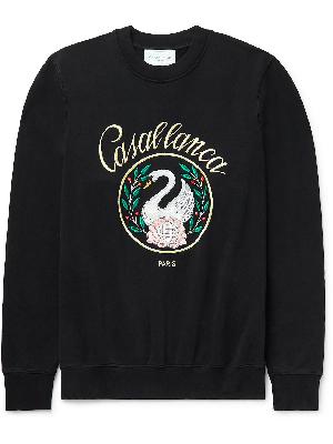 Casablanca - Logo-Embroidered Organic Cotton-Jersey Sweatshirt