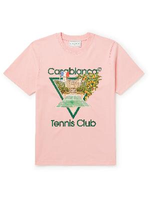 Casablanca - Tennis Club Icon Printed Organic Cotton-Jersey T-Shirt