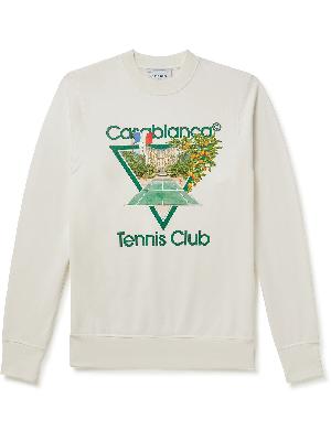 Casablanca - Tennis Club Printed Organic Cotton-Jersey Sweatshirt