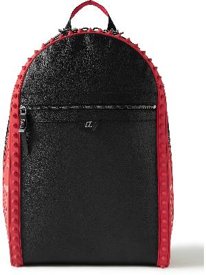 Christian Louboutin - Backparis Spiked Rubber-Trimmed Full-Grain Leather Backpack