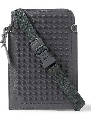 Christian Louboutin - Studded Full-Grain Leather Messenger Bag