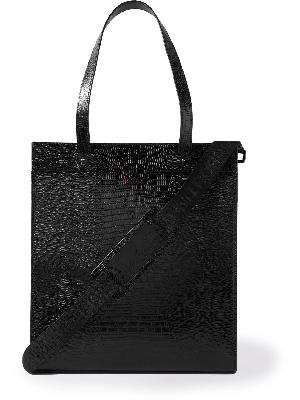 Christian Louboutin - Studded Croc-Effect Leather Tote Bag