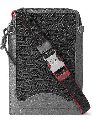 Christian Louboutin - Rubber-Trimmed Full-Grain Leather Pouch