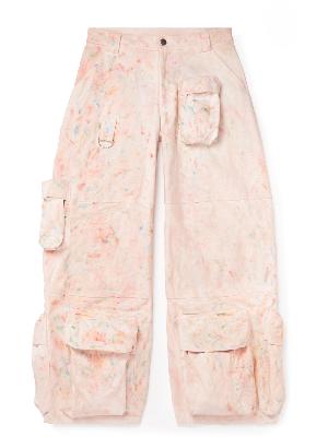 Collina Strada - Garden Wide-Leg Printed Cotton-Twill Cargo Trousers