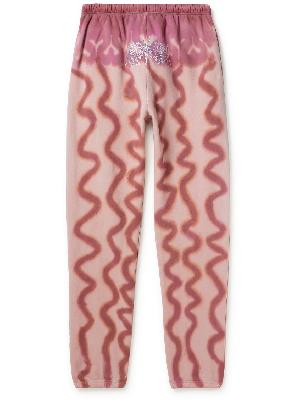 Collina Strada - Tapered Crystal-Embellished Tie-Dyed Cotton-Jersey Sweatpants