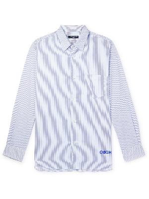 Comme des Garçons HOMME - Logo-Print Striped Cotton-Poplin Shirt