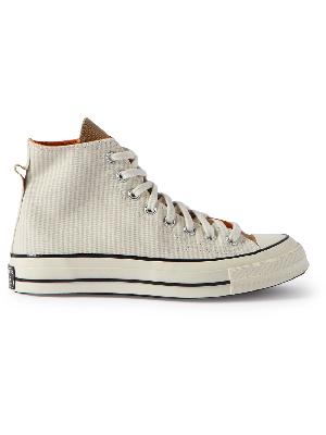 Converse - Chuck 70 Striped Canvas High-Top Sneakers