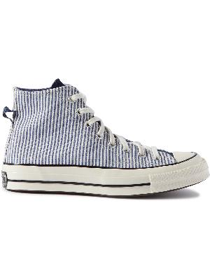 Converse - Chuck 70 Striped Canvas High-Top Sneakers