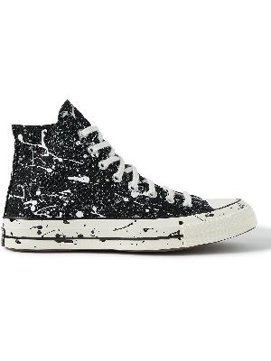 Converse - Chuck 70 Paint-Splattered Canvas High-Top Sneakers