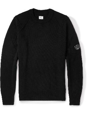 C.P. Company - Logo-Appliquéd Ribbed Wool-Blend Sweater