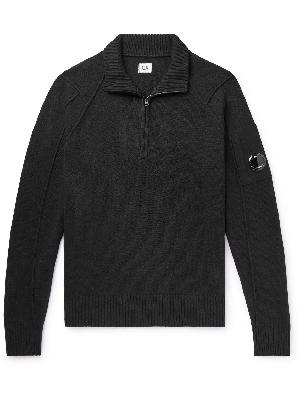 C.P. Company - Logo-Appliquéd Wool Half-Zip Sweater