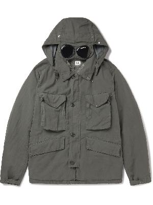 C.P. Company - Cotton-Blend Hooded Coat with Goggles and Detachable Liner