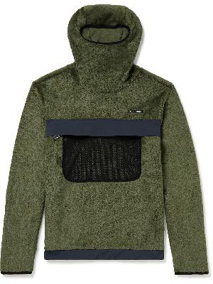 DISTRICT VISION - Noah Shell and Mesh-Trimmed Polartec Fleece Hoodie
