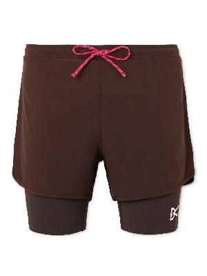 DISTRICT VISION - Aaron Layered Mesh-Trimmed Shell Drawstring Shorts
