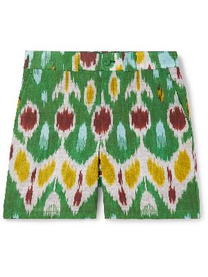 ERDEM - Lucas Straight-Leg Printed Cotton and Linen-Blend Bermuda Shorts
