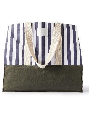 ERDEM - Striped Cotton-Canvas Tote Bag