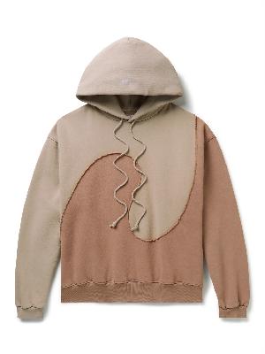 ERL - Wave Panelled Cotton-Blend Jersey Hoodie