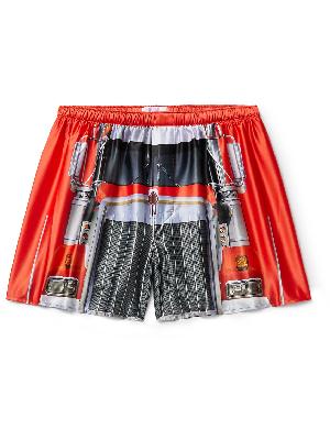 ERL - Printed Stretch-Satin Boxer Shorts