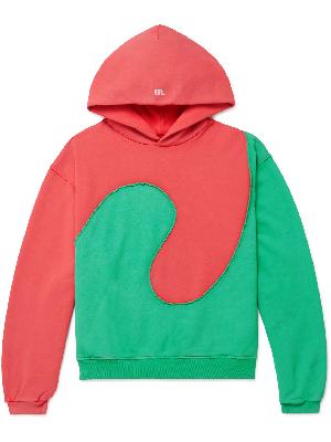 ERL - Two-Tone Panelled Cotton-Blend Jersey Hoodie