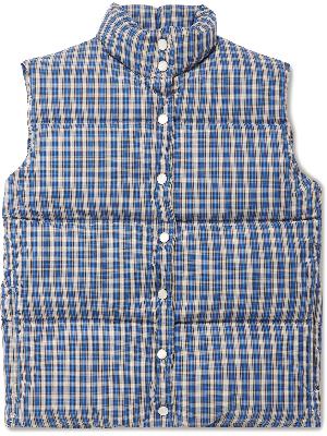 ERL - Checked Quilted Cotton-Twill Down Gilet