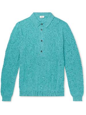 Etro - Virgin Wool-Blend Jacquard Polo Shirt