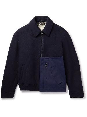 Etro - Layered Cotton-Trimmed Wool Bomber Jacket