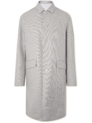 Etro - Appliquéd Brushed Virgin Wool-Twill Coat