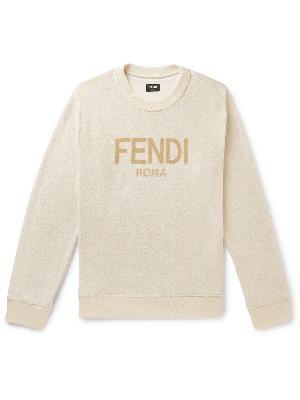Fendi - Logo-Print Cotton-Blend Terry Sweatshirt
