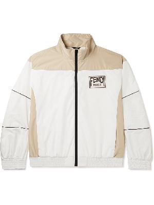 Fendi - Reversible Monogram Logo-Jacquard Two-Tone Shell and Mesh Jacket