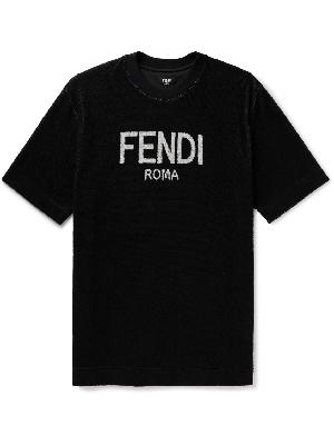 Fendi - Logo-Print Cotton-Blend Terry Sweatshirt