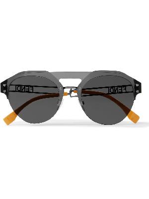 Fendi - Aviator-Style Ruthenium Sunglasses
