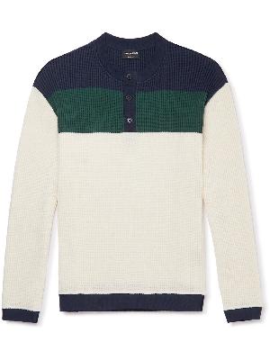 Giorgio Armani - Colour-Block Waffle-Knit Cotton Sweater