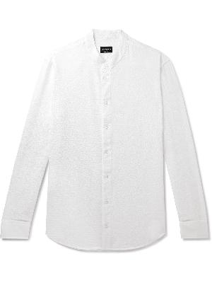 Giorgio Armani - Grandad-Collar Cotton-Seersucker Shirt