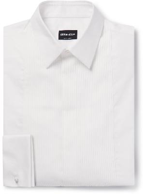 Giorgio Armani - Bib-Front Double-Cuff Cotton-Poplin Tuxedo Shirt